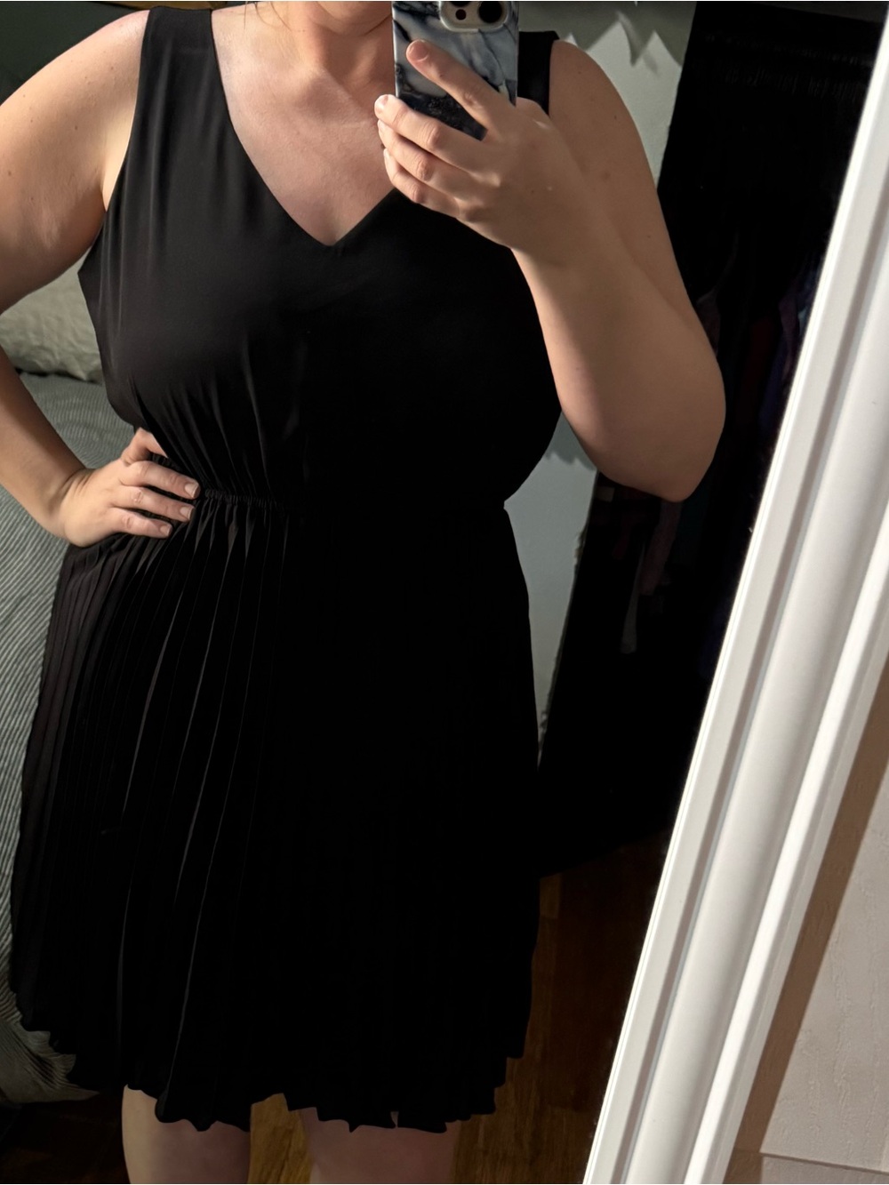 Little Black Pleated Dress | Maurices XL
